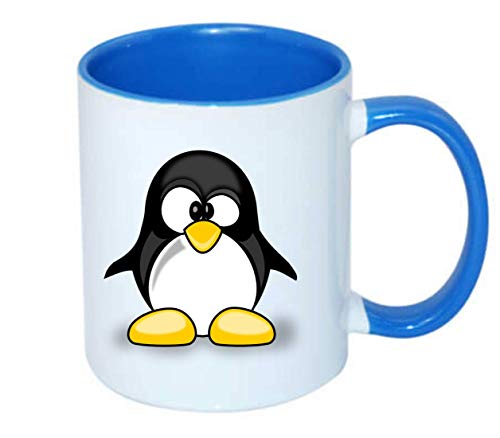 Druckerlebnis24 Taza – Animal lindo pingüino Tux – taza de café 330 ml – tamaño único de cerámica – té