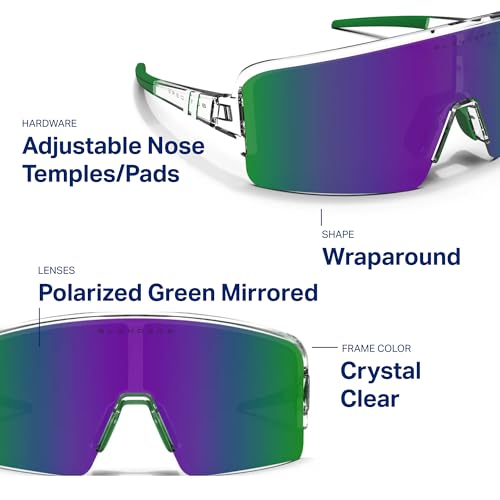Image of Blenders Eyewear Eclipse X2- Polarized Sunglasses - Wrap-Around Lens - 100% UV Protection - For Men & Women - Adventure Land