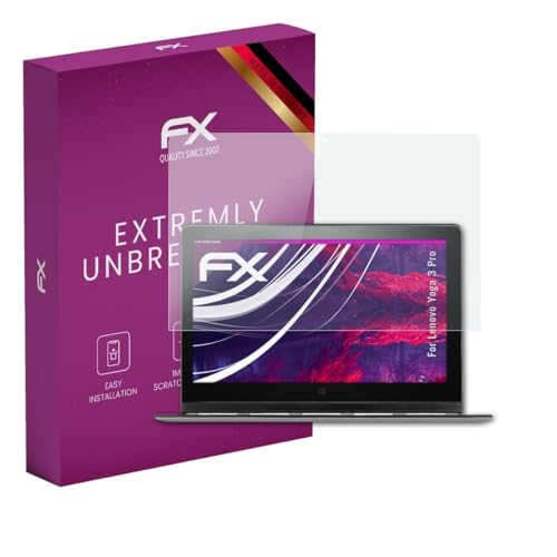 atFoliX Glasfolie kompatibel mit Lenovo Yoga 3 Pro Panzerfolie, 9H Hybrid-Glass FX Schutzpanzer Folie