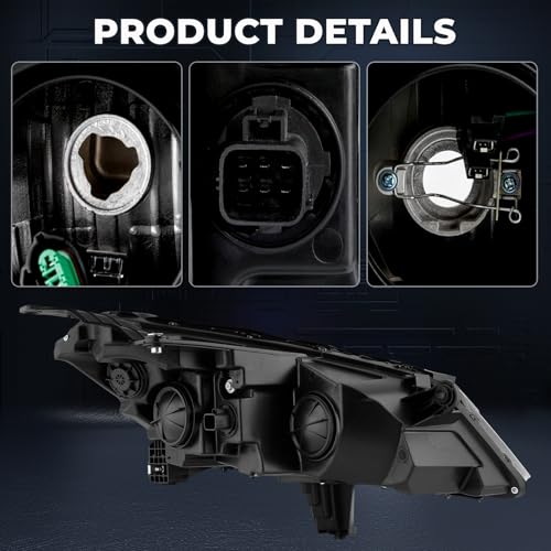 QKVCX Halogen Headlights Assembly Compatible with 2013 2014 2015 2016 2017 Chevy Traverse With bulb Left Driver Side Headlamp. by QKVCX - Image 3