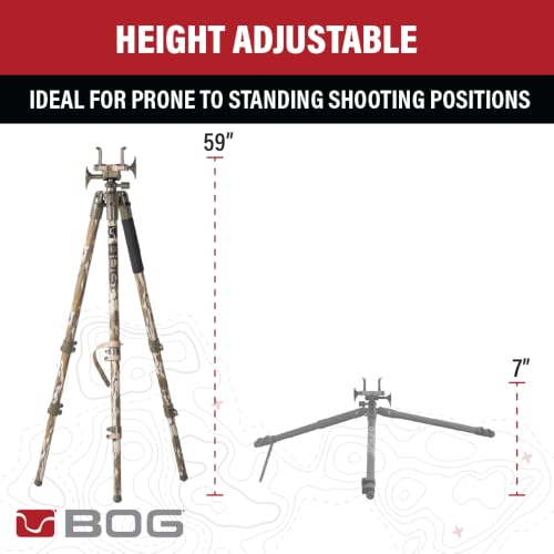 Image of BOG DeathGrip Hunting Tripod, 7 inch-59 inch, Lightweight, Gun Clamp, Shooting Rest