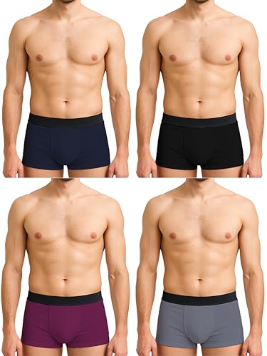 Image of HK47 Men Underwear Pack, Ice Silk Stretchable Breathable Trunks, Regular Fit Men's Brief, Anti Bacterial Quick Dry Innerwear for Men