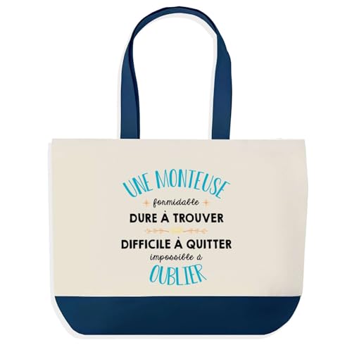 Sac de shopping bleu Planetee pour monteuse formidable grand cabas de course