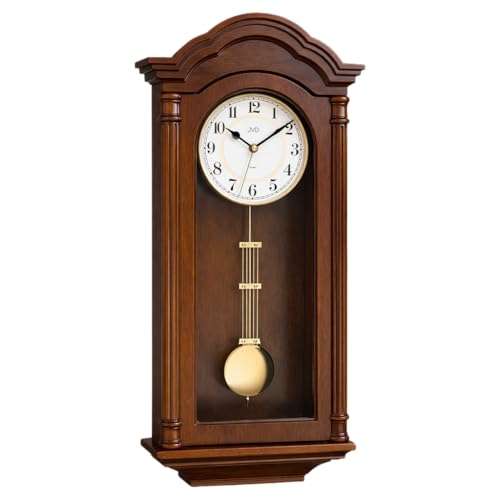 Lacerta 9353 Orologio a pendolo in legno da parete con movimento al quarzo suoneria wenstminster