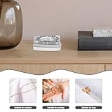 TEHAUX Caja Joyero Diseño Delicado y Multifuncional para Rosarios de Aleación de Zinc Tapa en Color Plata para Ceremonias Religiosas y Regalos Obsequios