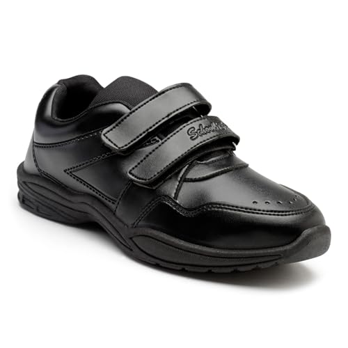 Image of SCHOOL BIRDS Kids Unisex School Uniform Black Shoes Oxford Shoe for Boys and Girls