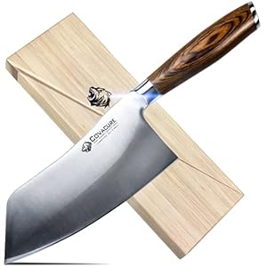 COVACURE Keukenmes, 7 inch Koksmes van , Roestvrij Staal, met Pakkawood Handvat, voor Keuken en Restaurant, inclusief…