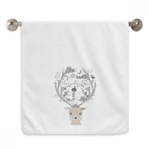 Cadeau serviette Père Noël et cerf blanc 13X29 pouces pour les fêtes