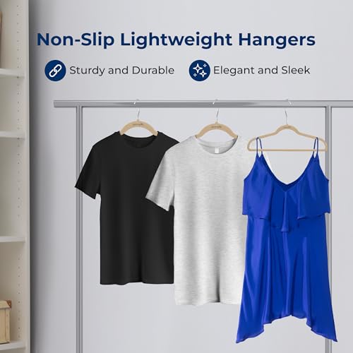 Image of SereneLife Velvet Hangers - 100 Pack, Slim & Space Saving for Closets