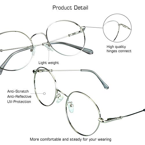 Image of VisionGlobal Blue Light Blocking Glasses for Women Men, Computer Reading, TV Glasses, Stylish Oval Frame