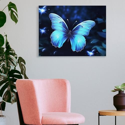 Décoration murale papillon bleu : une œuvre d'art pour votre intérieur - 4