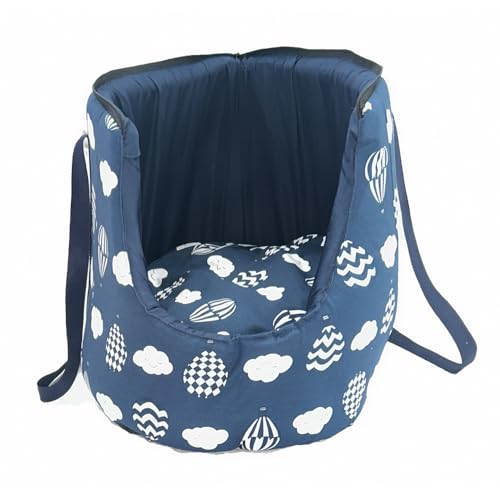 Bolsa de Transporte Pet e Cama Toca 2 em 1 Passeio Gato e Cachorro Impermeável com Zíper Azul Marinh