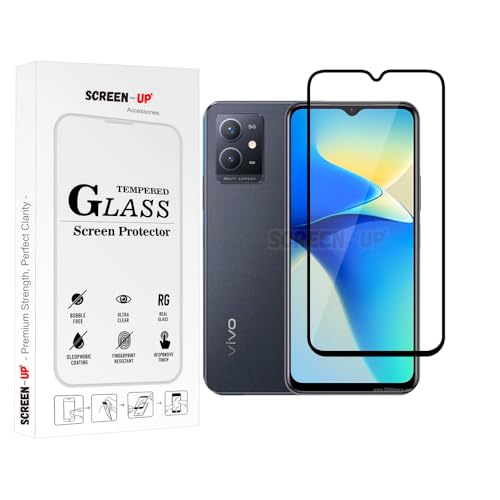 Image of ScreenUp Tempered Glass For vivo Y30 5G - Ultra Clear, 9H Scratch Resistant, Full Coverage, Easy Install Screen Protector