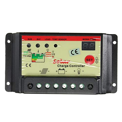 Joy MacPherso Solar Panel Battery Regulator Auto Switch Charge Controller 10A 12V 24V Generator For Garden Roads