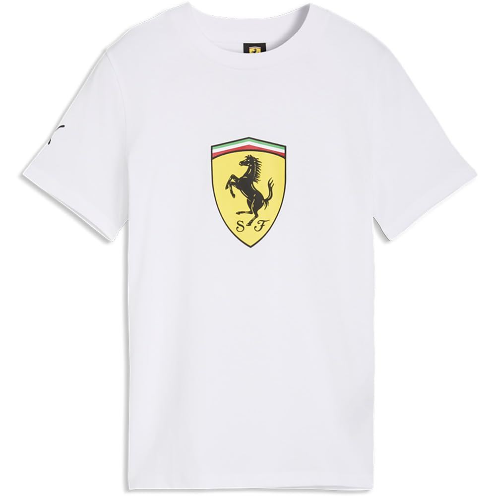 Puma T-Shirt Unisex - T-Shirt con quadrante colorato Ferrari per Adulti Puma WHI Tees