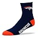 NFL Denver Broncos Men's Team Quarter Socks, Large