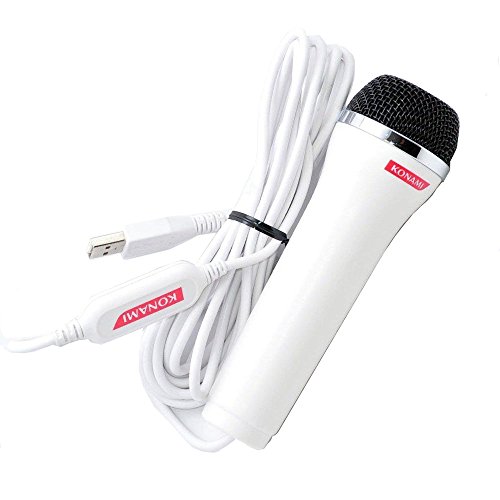 Official Konami-branded Karaoke Revolution Microphone - White (Wii, PS3, XBOX 360) (Bulk Packaging)