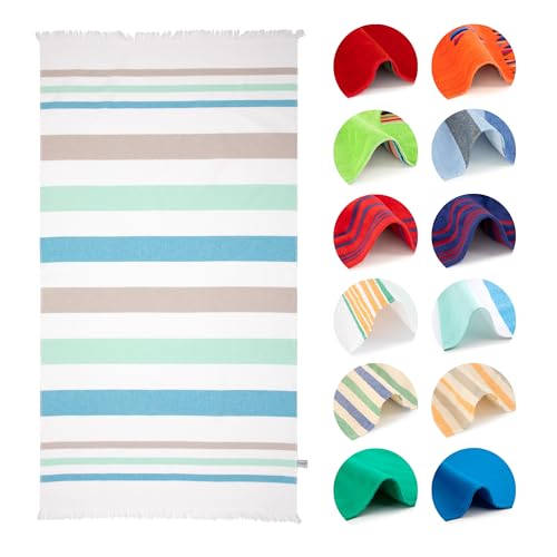 BOSKIMO Pareo Ares 2 – Pareo de Playa Ligero 90x170 cm – Suave, Compacto y de Secado Rápido – Ideal para Viajes, Piscina o Verano – Estilo Veraniego Hecho en Portugal - Anti Arena Premium
