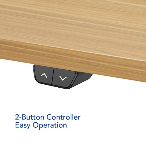 Flexispot Ec1 Electric Height Adjustable Standing Desk Heavy Duty Steel Stand Up Desk Frame W/Automatic Smart Keypad (Ec1 Classic Black Frame + 48 In Maple Top 2 Packages) #TOP3