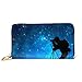 Produktbild JHGFG Mode Handtasche Reißverschluss Brieftasche Silhouette Fotograf Shooting Stars Telefon Kupplung Geldbörse Abendkupplung Blockieren Leder Brieftasche Multi Card Organizer