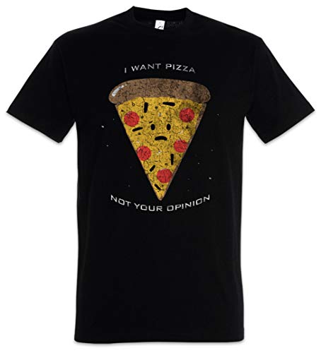 Urban Backwoods I Want Pizza Camiseta De Hombre T-Shirt Negro Talla 2XL