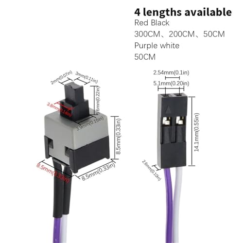 Bouton de réinitialisation PC rouge et noir pour déporter vos commandes sur bureau - 4