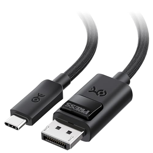 Cable Matters 54Gbps Unidirectional USB C to DisplayPort 2.1 Cable - 6ft / 1.8m Supports DP54 8K@165Hz / 4K@480Hz (Thunderbolt 5 to DisplayPort Cable) - Not for Portable USB-C Monitor