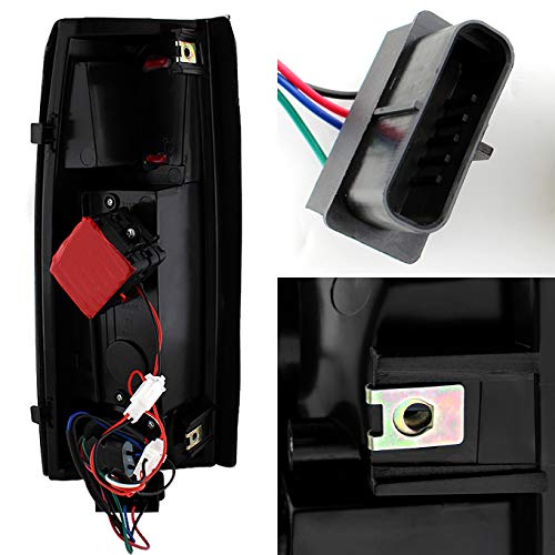 AKKON - For Smoke 88-98 Chevy/GMC C/K 10 Pickup Tail Lights Brake Lamp Replacement + LED 3rd Brake Light Combo