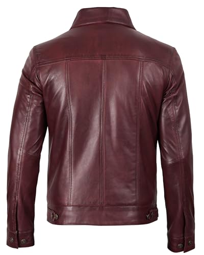 Blingsoul Premium Vintage Leather Jacket Men - Real Lambskin Trucker Mens Leather Jackets4