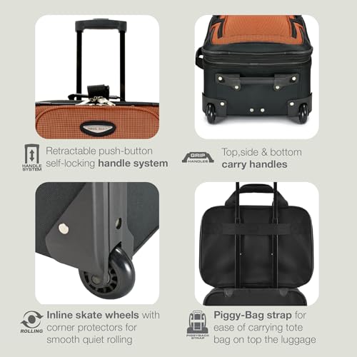 Image of Travel Select Amsterdam Softside Expandable Luggage with Rolling Wheels, Navy, 29-Inch Large