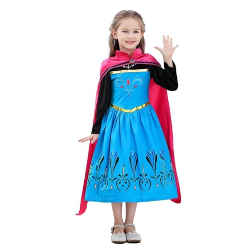 Disfraz completo de Princesa de Hielo para niñas con capa miniatura 6
