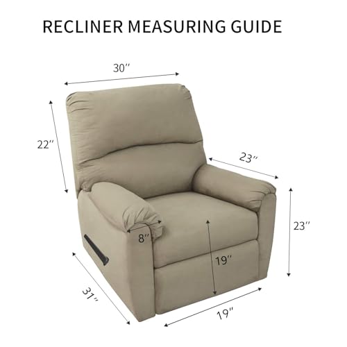Image of PureFit Reversible Quilted Sofa Cover, Water Resistant Slipcover Furniture Protector, Washable Couch Cover with Non Slip and Elastic Straps for Kids, Dogs, Pets (Small Recliner, Gray /Gray)