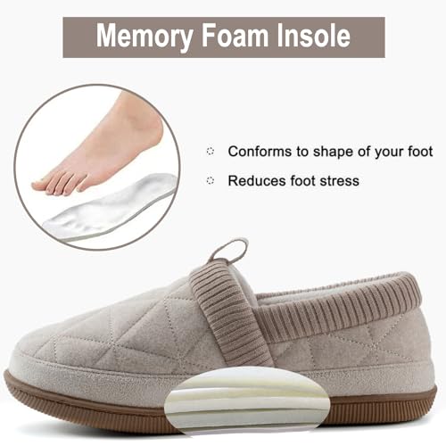 RockDove Women's Knit Cuff Closed Back Slipper4