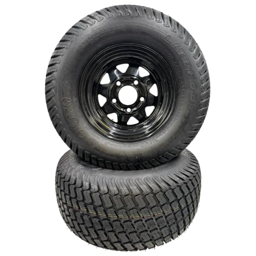 Set of 2-24x9.50-12 Wheel Assembly (Compatible with Wright 72410105)