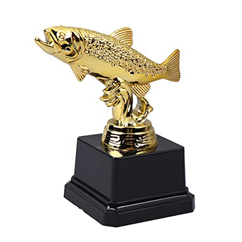 Gadpiparty Troféu de peixe com 3 peças troféus de pesca para crianças troféu de pesca medalhas prêmi