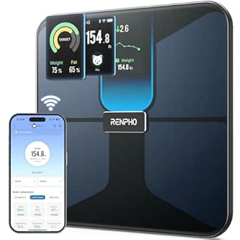 RENPHO Smart Body Composition Scale with BMI, Body Fat, Muscle Mass, Wi-Fi & Bluetooth Connectivity