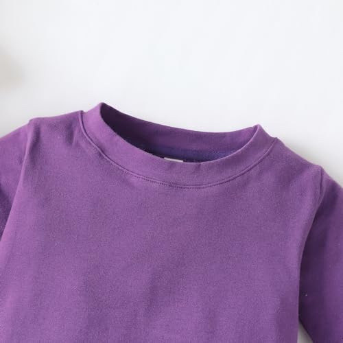 Image of Magic Park 6M-14Y Baby Short Long Sleeve Tee Tops Toddler T-Shirt Kids Solid Color Shirts Boys Girls Casual Blouse