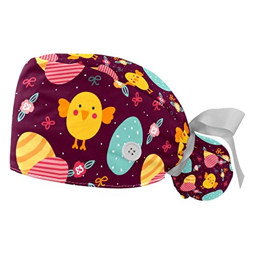 Chapeaux bouffants poussins JDEZ - Lot de 2 casquettes de travail respirantes et ajustables