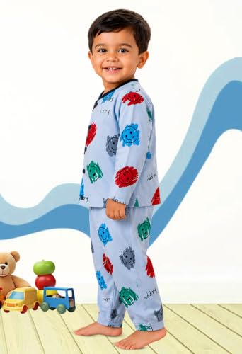 Image of 3BROS BodySuit /Dress for Boys /Girls Full Pajama & Casual Full Sleeves Night Suit Top Combo Kids Set