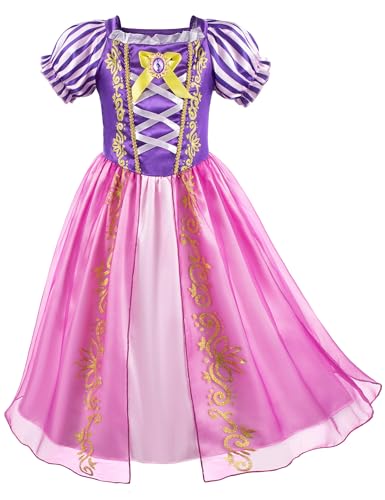 Disfraz completo de princesa Rapunzel para niñas miniatura 3