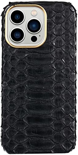 Coque arrière de téléphone pour iPhone 13 Pro, étui de protection d'écran en cuir Python 6,1"
