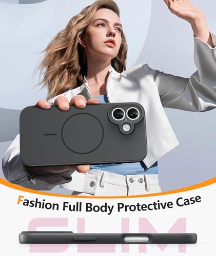 Image of FNTCASE for iPhone 17 Case: [Compatible with Magsafe] Integrated Silicone Phone Cases with [Full Camera Protection] [Screen Protector] Military Grade Shockproof Protective Cover