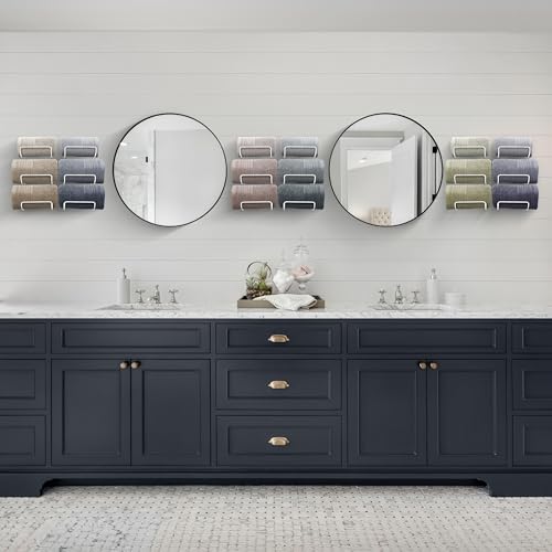 Sorbus Towel Racks for Bathroom, Wall Mounted (4 Pack 12 Towels, White) - image 3