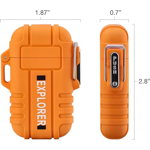 Encendedor eléctrico recargable USB ELK naranja miniatura 2
