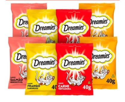 10 Petisco Dremies Sabores Variados 40gr (10 UNIDADES, SALMÃO)