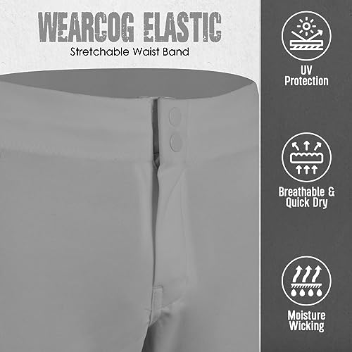 WEARCOG Calça feminina de softbol para adultos | Calça de beisebol preta, branca e cinza, Cinza, GG