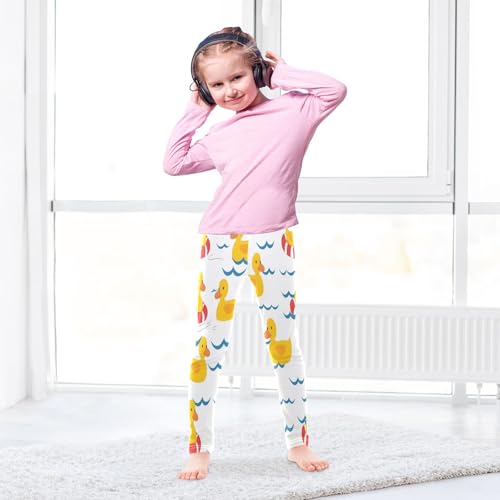 Toddler Girls Leggings Printed Yoga Pants Leggings Swimming Duck for Kids4