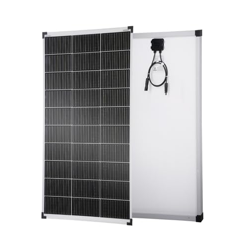 Image of Solar Panels 100W 18V for 12V System, Solar Panel for RV, A+ Grade Solar Module N-Type 25% High Efficiency16BB Waterproof IP68 for Cabin Van Camp Marine Home Farm Roof Off-Grid(38.6"x22.8",Single)