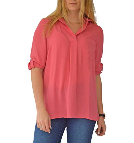 Whitelabel Peach Silky Tunic Blouse Size 18