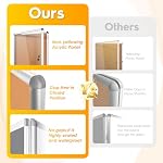 SWANCROWN Locking Bulletin Board Tamper-Proof Notice Board Cork Display Case Wall-Mounted for K12 Office Dentists, 38x14 inch - Image 4